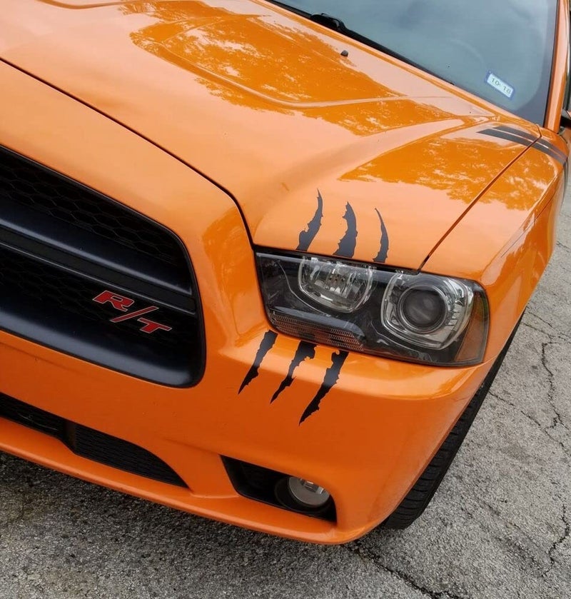 NTICKER 1 Set Monster Claw Sticker Car Decal, 3 pcs Scratch Stripes Decal Car Light, Motorbike, Truck Decal Decoration - Image 1